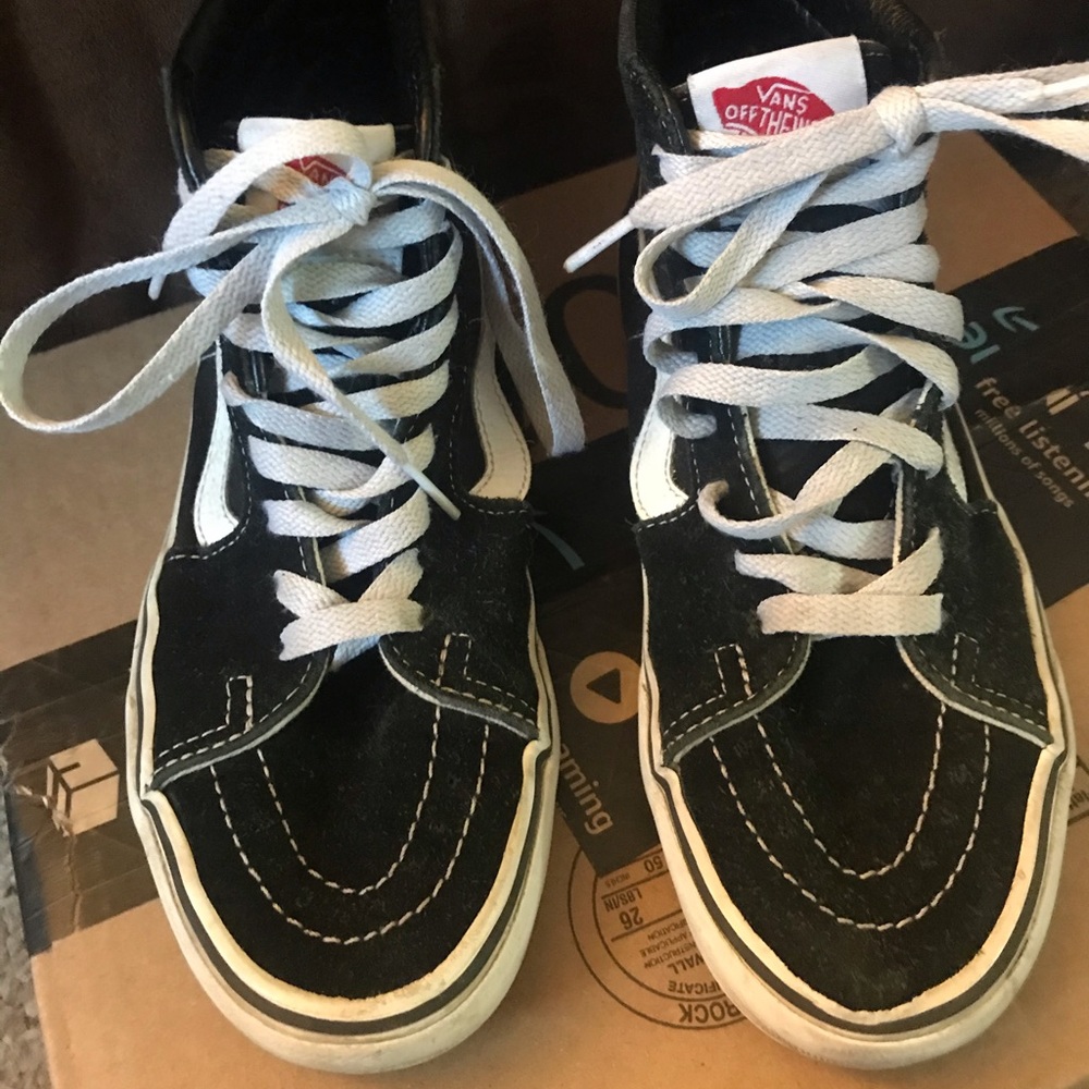 Vans high top vintage style skate shoes